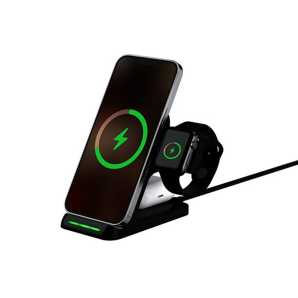 LAX - 3 in 1 Wireless Charging Station, Black