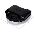 thumbnail image 6 of 2-Slice Waffle Maker with Non-Stick Coating, Easy to Clean, 700W, Black, 6 of 7