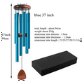 thumbnail image 4 of Black Metal Windchime Aluminum Windbell Wind Chimes 6 Rods Chimes Home Decoration Craft Outdoor Garden Patio, 4 of 7