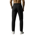 thumbnail image 3 of Domuza Men's Hiking Pants Lightweight Sweatpants Outdoor Fishing Pants Water Resistant with Zipper Pockets Black 2XL, 3 of 3