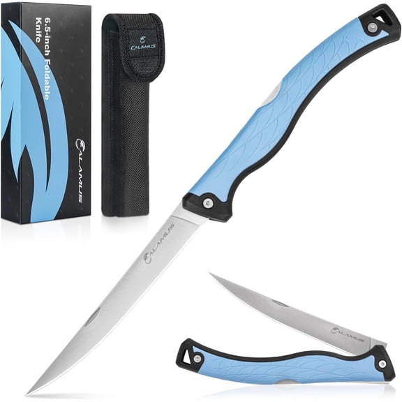 Calamus Folding Fillet Knife, G4116 Stainless Steel Blade
