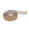 thumbnail image 4 of Abbracc 1 Rouleau de Ruban de Strass 5 Rangées Maille Diamant Rouleau d'Emballage DIY Artisanat Doré Blanc, 4 of 9