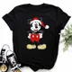 thumbnail image 1 of Camiseta Kawaii con estampado de letras de Mickey para mujer, camiseta de Navidad para mujer, camisetas informales de manga corta, ropa, 1 of 5