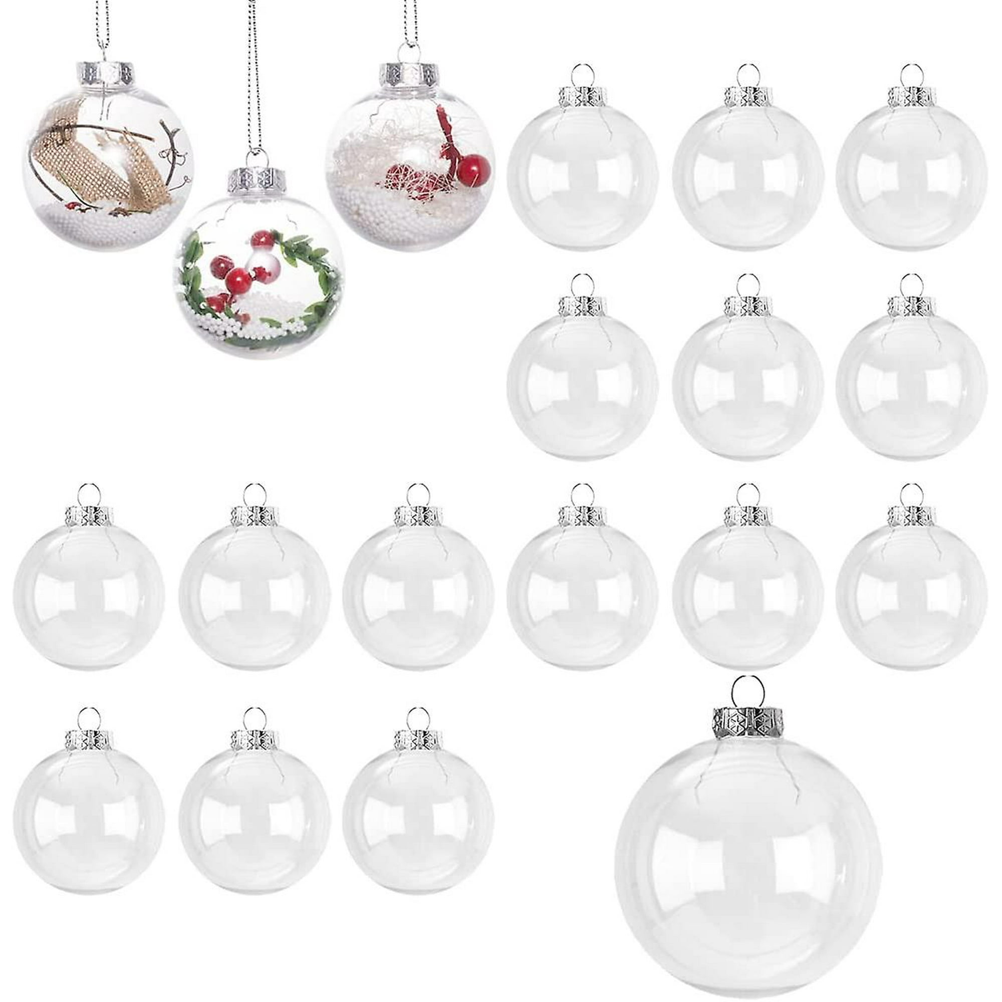 Boules De Noël Transparentes, 40 Boules De Noël, Décorations D