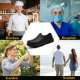 thumbnail image 5 of Waterproof Chef Shoes for Men Slip Resistant Men's Slip-On Oil & Slip Resistant Kitchen Work Shoes, Restaurant Shoes, Lightweight Comfortable Loafers for Cooking, Baking, 5 of 9