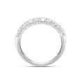 thumbnail image 5 of 1 1/2 ct. t.w Round Cut Lab Created Moissanite Diamond 3-Row Half Eternity Anniversary Band Ring For Women In 10K Solid White Gold (G-H Color, VVS1 Clarity, 1.50 Cttw)-9, 5 of 8