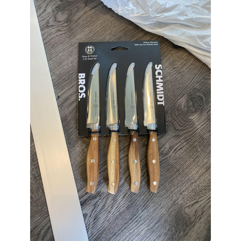 Schmidt Brothers Cutlery Delta Series Acacia Wood 4-piece Steak Knife Set