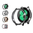 thumbnail image 1 of Estuche con diamantes brillantes, 【4+4 piezas】4 estuches protectores de PC rígidos y 4 películas protectoras de pantalla endurecidas HD, accesorios de reloj inteligente para mujer para, 1 of 8