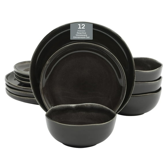 Juego de vajilla Gibson Soho Lounge Nardini 12 piezas negro
