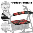thumbnail image 6 of COEQNE Floral Rose Rollator seat and back rest covers Medical Products Rollator Walker Seat & Back Cover Comfortable Walker Seat Covers Set of 2 Piece Seat Covers, 6 of 7