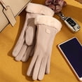 thumbnail image 3 of Outdoor Savings Project Clearance! Kyusrd Warm Gloves Ladies Winter Plus Velvet Thick Outdoor Cycling Screen Cycling Gloves, 3 of 9