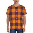 thumbnail image 4 of Haiem Hip Hop Hipster Baseball Jersey Button Down Shirts Sports Uniforms Men Women Jersey(Fall Buffalo Plaid,Medium), 4 of 9