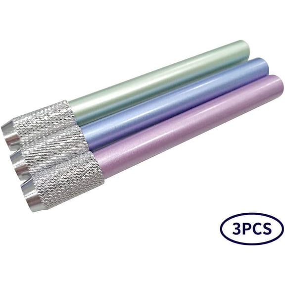 3 Pcs Aluminum Assorted Colors Pencil Lengthener – Pencil Extender Holder for Colored Pencils in Regular Size