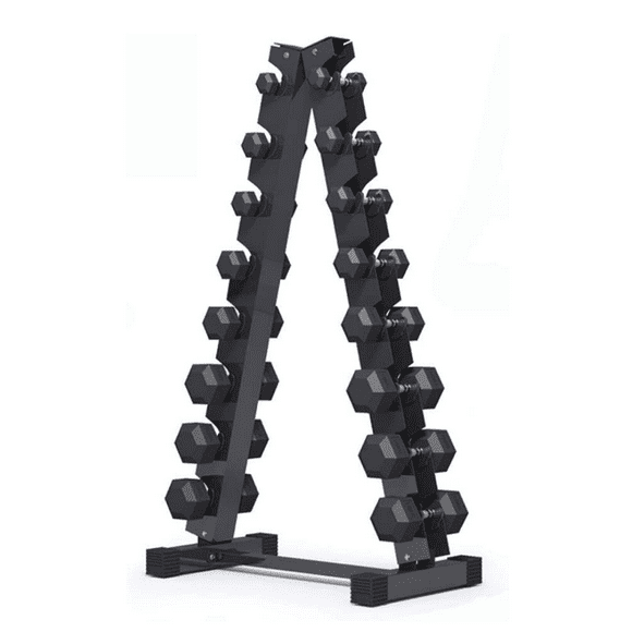 RUBBER HEX DUMBBELL STACK 2.5 - 25 lbs Dumbbell Pair