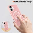 thumbnail image 2 of Asuwish Phone Case for iPhone 17 6.3 inch Tempered Glass Screen Protector Magnetic Folding Stand Frosted Translucent Rugged Shockproof Protective Cell Cover i Phone17 i17 17Case Women Men Pink, 2 of 6