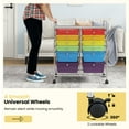 thumbnail image 6 of Topbuy 12-Drawers Rolling Storage Cart with Organizer Top Multi Color, 6 of 9