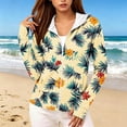 thumbnail image 5 of cocolona Womens Zipper Hoodies Long Sleeve Thumb Hole Printed Sweatshirts Casual Beach Vacation Sun Protection Tops, 5 of 5