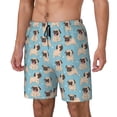 thumbnail image 1 of Balery Funny Cartoon Pugs Bañador para hombre, shorts de playa de secado rápido con entrepierna y forro de compresión-Medium, 1 of 6