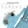 thumbnail image 5 of 2PCS Folding HDPE Adirondack Chair with 4 in 1 Cup Holder Tray, Outdoor Patio Plastic Adirondack Chairs Weather Resistant, Light Blue, 5 of 7