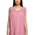 thumbnail image 2 of Moomaya Womens Lace Border Sleepwear For Ladies Button Placket Nightdress, 2 of 5