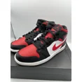 thumbnail image 1 of Ni - ke NEW Air Jordan 1 Mid Shoes "Bred Toe" Black Fire Red White Men's 11 554724-079, 1 of 5