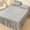 Gray, variant on Cotton valance bed cover - elegant bed skirt with 45cm drop height - soft & breathable mattress cover