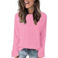 thumbnail image 4 of Xunlbb Plus Size Tops for Women, Women's Casual Crew Neck Sweatshirt Loose Soft Long Sleeve Pullover Tops S-2XL Gifts for Her, 4 of 6