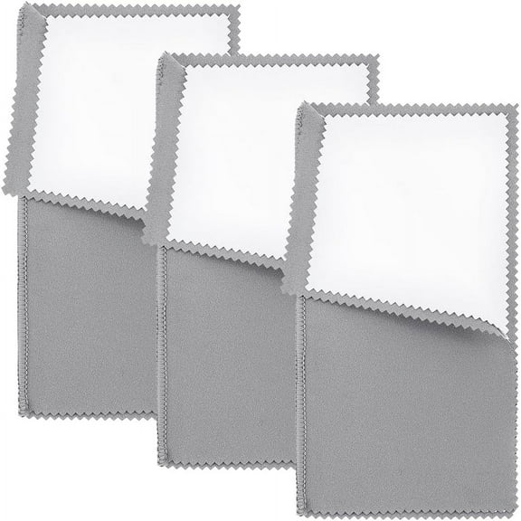 1 Bag 4 Sheets 2 Colors 4 Layers Silver Polishing Cloth Jewelry Cleaning Cloth Sterling Silver Anti-Tarnish Cleaner Rectangle Mixed Color Fold: 10x20x0.2cm 2 sheets/color