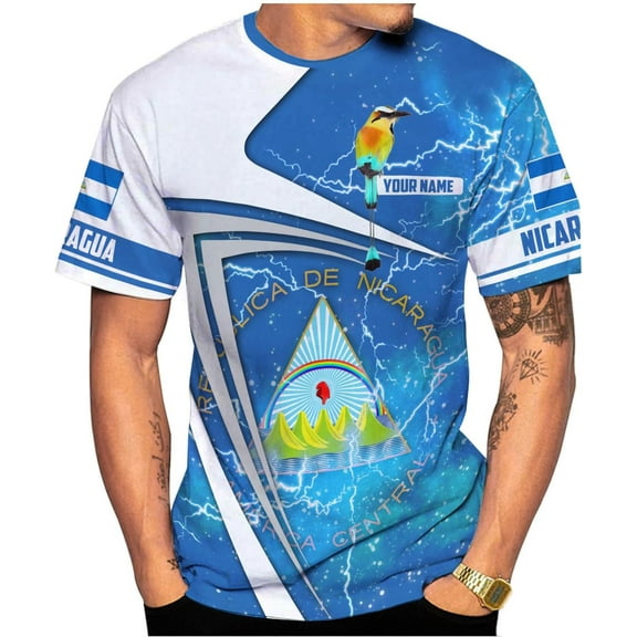 Personalized Nicaragua Shirt Custom Nicaragua Flag Lion Shirt for Men & Women Nicaraguan Camisas T-Shirt, Nicaragua Tshirt (DefaultTitle, S)