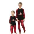 thumbnail image 3 of Odeerbi Christmas Pajamas for Family Holiday Plaid Long Sleeve Family Christmas Pajamas Matching Sets Toddler Print Parent-child Suit Two-Piece Sleepwear Xmas Family Matching PJs Set Red, 3 of 8