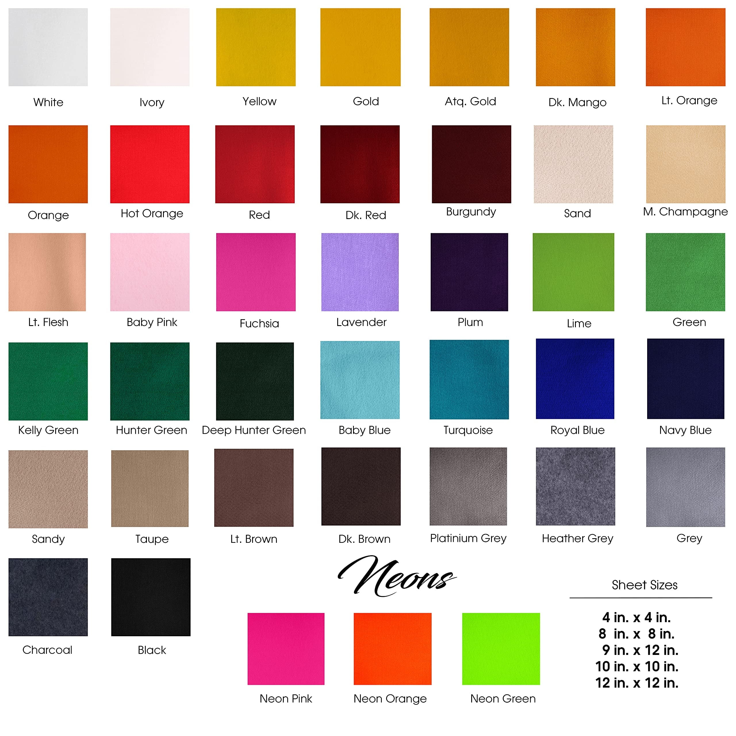 FabricLA Acrylic Felt Sheets For Crafts - Soft Precut 9" X 12" Inches (22.5cm X 30.5cm) Felt Squares - Use Felt Fabric Craft Sheets for DIY, Hobby, Costume, And Decoration - Green, 24 Pieces