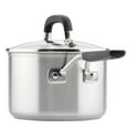 thumbnail image 6 of KitchenAid Stainless Steel 2 Quart Induction Sauce Pan with Measuring Marks and Lid Metal Utensil and Dishwasher Safe, Brushed Stainless Steel, 6 of 15