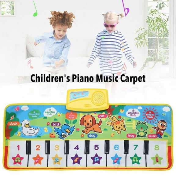 ZTOO Kids Gift Toy Touch Play Learn Singing Piano Keyboard Music Carpet Mat Blanket Floor Keyboard Piano Mat Dance Mat Musical Baby Girl Boy Toys