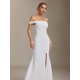thumbnail image 3 of Vestido largo Bellabarnetten Guga con hombros descubiertos, solapa y abertura, 3 of 6