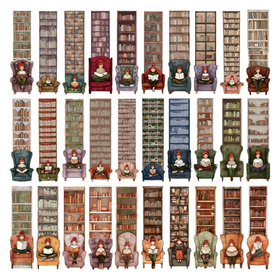 30 Sheets Decorative Bookmarks Reading Bookmarks Bookcase Bookmarks Creative Page Marker Reading Supplies for Teacher