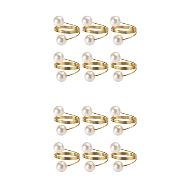 Naiovety 6 unids/set hierro metálico y joyería hecha a mano decoraciones de fiesta decoración de centro de suministros de fiesta de boda dorado 2piezas