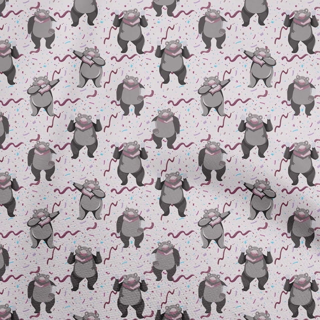 oneOone Tissu Flex Coton Rose Clair Matériel de Robe de Cirque Tissu Imprimé Tissu au Mètre 40 Pouces de Large