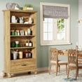 thumbnail image 5 of Tribesigns 6-Shelf Bookcase with Drawer, 71 Inch Floor Standing Bookshelf with Solid Wood Legs, 5 of 8