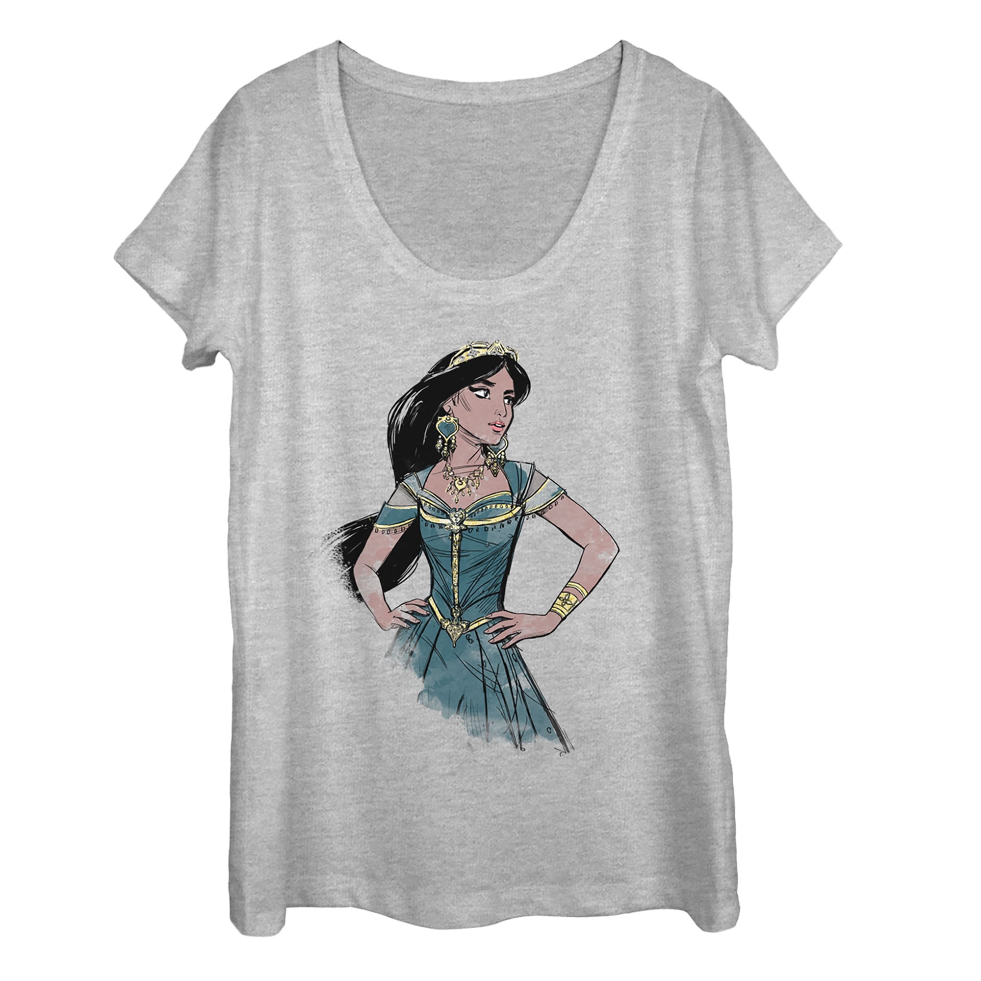 Women S The Incredibles Edna Mode Never Look Back Tattoo Scoop Neck Athletic Heather Medium Walmart Com