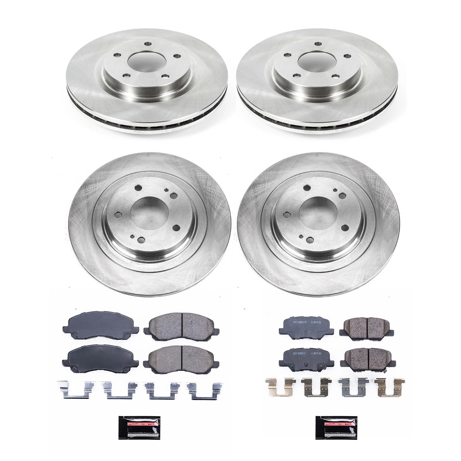 PowerStop Front and Rear Stock Replacement Brake Pad and Rotor Kit Fits: MITSUBISHI Select Models KOE6796