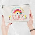 thumbnail image 5 of Rainbow Canvas Makeup Bags Cosmetic Bag with Zipper Travel Pouch Toiletry Bag Purse for Women Teacher Friend Birthday Graduation Gifts10x7Inch-It's a Good Day to Teach Tiny Humans Colorful, 5 of 9