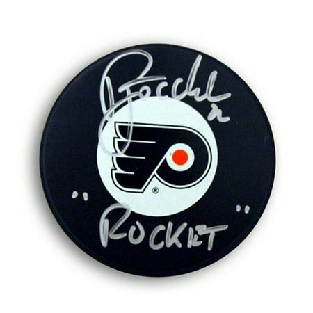 NHL - Rick Tocchet Philadelphia Flyers Autographed Official NHL Puck Inscribed Rocket