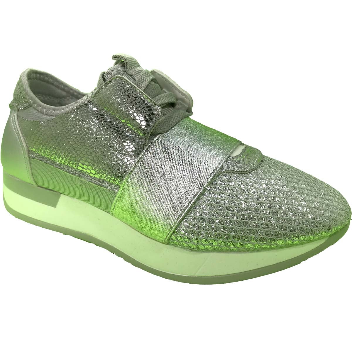 silver lace up shoes