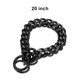 thumbnail image 4 of Methold fácil de usar, práctico y práctico Collar de cadena de acero para perros, Collar para perros Suministros para perros negro 20 pulgadas, 4 of 6