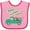 Pink and Red, variant on Inktastic Have a Very Hoppy Easter Green Bunny Truck Boys or Girls Baby Bib