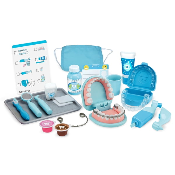 Melissa And Doug Super Smile Dentist Kit With Pretend Play Set Of Teeth And Dental Accessories 25 