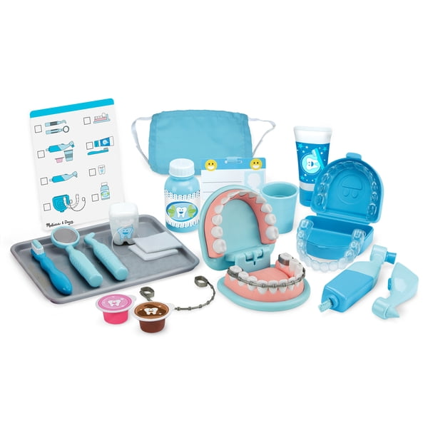 Melissa & Doug Super Smile Dentist Kit With Pretend Play Set of Teeth