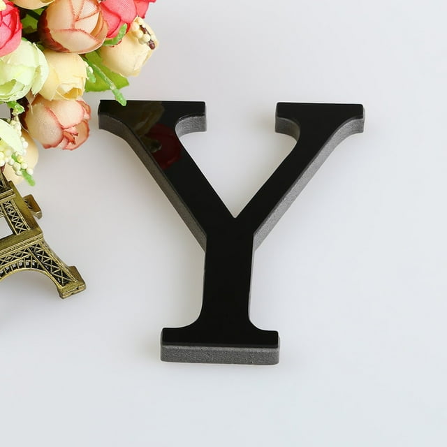 JJKBVCLO 26 Letters DIY 3D Mirror Acrylic Wall Sticker Decals Home Decor Wall Art Mural