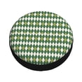 thumbnail image 3 of Easygdp Light Green Squares Automobile Tire Dust Cover, 14-17in Spare Tire Cover Universal Fit for Trailer, Car, Truck, SUV, Jeep - 14 inch, 3 of 9
