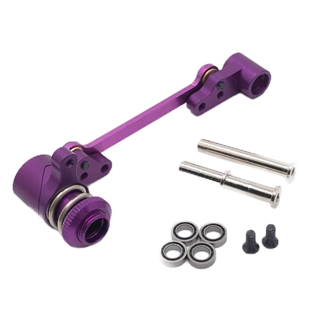 Conjunto de montaje de de dirección de metal para Wltoys 124016 124017 124018 124019 1/12 RC Púrpura perfke Grupo Directivo RC